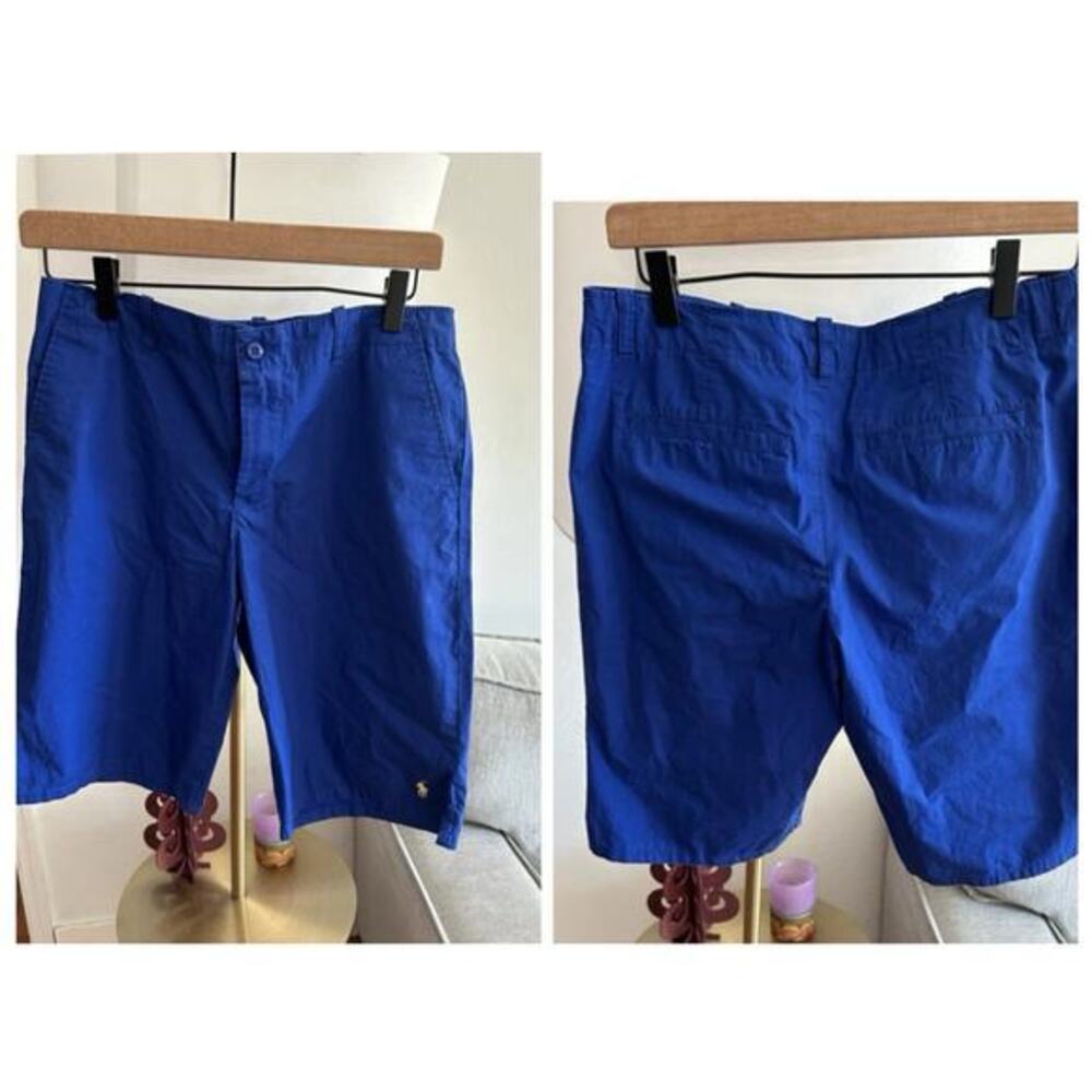 Polo Ralph Lauren Blue Boys Shorts Bermudas 18 Preppy Cotton Pockets Summer